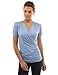 PattyBoutik Women's Puffed Short Sleeve Faux Wrap Top