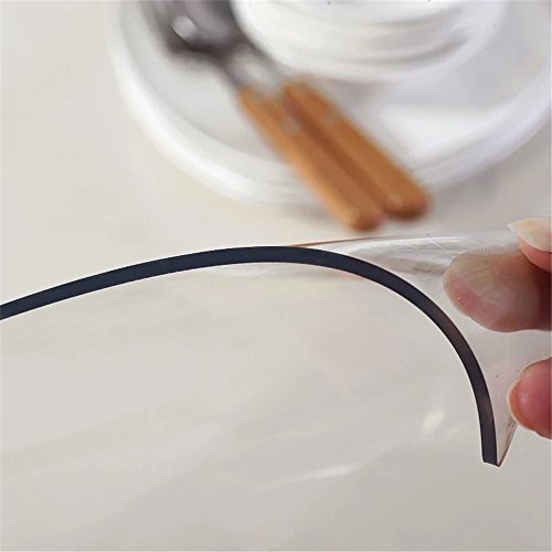 image for OstepDecor Custom 2mm Thick Crystal Clear Plastic Table Top Protector 