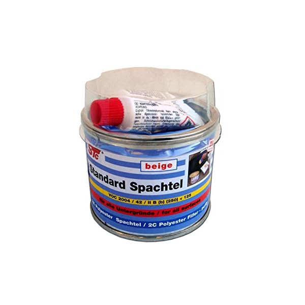 STC 2K kfz Spachtelmasse 250 g Auto Standard Spachtel beige Karosserie Polyester Füllspachtel Dose inkl. Härter…