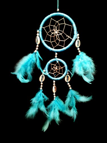 Dream catcher with feathers-lb2r- wall or car hanging o…