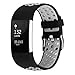 iGK Silicone Replacement Bands Compatible for Fitbit Charge 2, Adjustable Breathable Sport Strap Smartwatch Fitness Wristband with Air Holes Grey Large