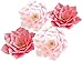 KEIRA PRINCE CRAFTS Paper Flowers, Beautiful Handmade Set of 4 Pink Flowers 20cm/8inch (Pink)