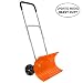 Ivation Snow Pusher Shovel with Wheels, 26" Wide with 6" Pivot Rolling Wheels, Large Wheeled Snow Shovel for Driveway, Adjustable Handle, Heavy Duty Construction primary