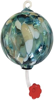 Amazon Com Glass Eye Studio Hummingbird Sea Glass Feeder Home
