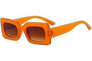 IKANOO Retro Rectangle Sunglasses for Women Vintage 90’s Candy Color Sunglasses Square Frame Y2K Eyewear