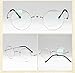 Agstum Pure Titanium Retro Round Eyeglasses Frame without Nose Pads (Silver, 44mm)