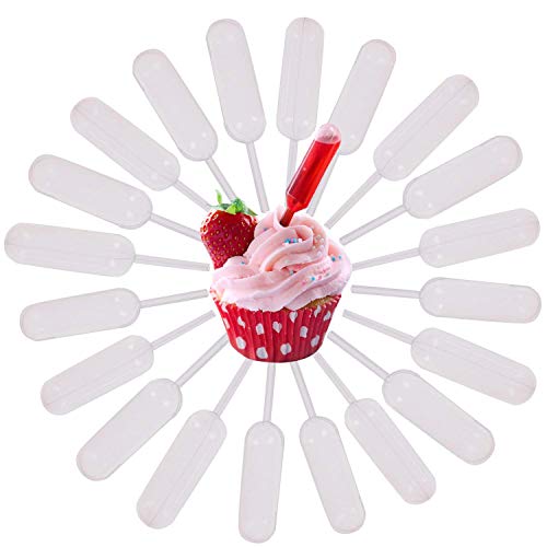Buytra 250 Pack 4ml Plastic Cupcake Pipettes Liquor Injector Disposable
