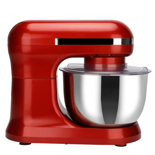FRIGIDAIRE ESTM020RED Retro Electric Stand Mixer, 4.75 Quart / 4.5L, 8 Speeds with Whisk, Dough