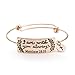 Bible Verse Bracelet Christian Gift Religious Jewelry for Women Inspirational Bangle Engraved I Am with You Always(Rose Gold)