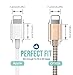 Ambet iPhone Lightning Cable to USB Cable- 3PCS 1.6Ft 3Ft 5Ft (0.5M 0.9M 1.5M) Gold Cord -Sync apple iOS iPhone Charging Charger Cable for iPhone 7/SE/6s/6/ 5/5c/5s/Plus, iPad, iPod