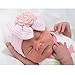 DRESHOW BQUBO Newborn Hospital Hat Infant Baby Hat Cap with Big Bow Soft Cute Knot Nursery Beanie