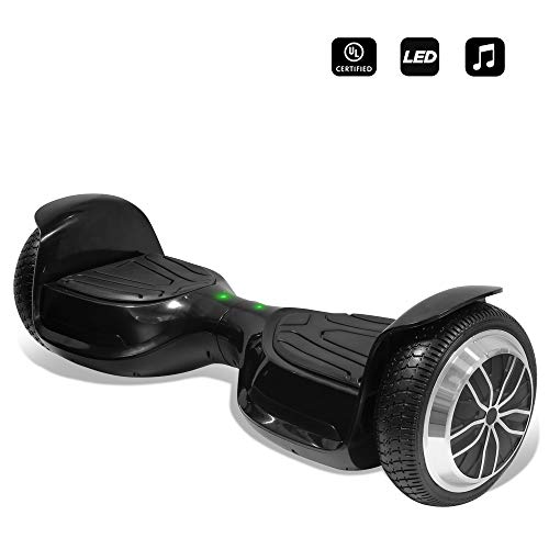 cho 6.5" inch Wheels Electric Smart Self Balancing Scooter Hoverboard with Speaker LED Light - UL2272 Certified (Carbon Fiber Design Black)