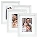 MCS 8X10 Gallery Picture Frame Matted to Display 5X7 Pictures Glass Front (White) 4 Pack