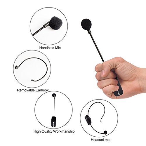 HUACAM YYPJ-03 2.4G Wireless Microphone, 40m Stable Wireless Transmission, Headset And Handheld 2 In 1 Handheld Portable For Voice Amplifier,Speaker Computer Karaoke Headset Karaoke - Thumbnail 4