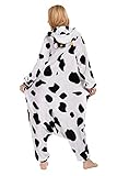 leahum Kigurumi Costume Cosplay Sleepsuit Cartoon Lounge Wear Pajamas Halloween Pajamas (XL, Cow)