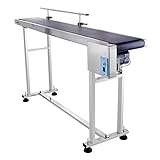 SHZOND Conveyor Belt 4.92 x 0.66 Ft Conveyor Table 91.9 ft/min Adjustable Speed Stainless Steel Frame Belt Conveyor Machine for Conveying and Coding in Various Industries