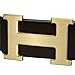 IGOBLIN Men Business Casual H Word Deduction Leather Belt with Pin Buckle