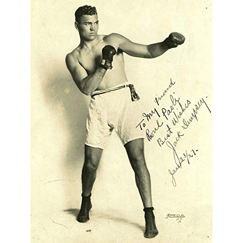 Boxer Mauler Jack Dempsey Autographed Studio Photo Art Print Canvas Premium Wall Decor Poster Mural