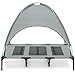 Best Choice Products Raised Mesh Cot Cooling Dog Bed, 48in, Gray, w/Removable Canopy Shade Tent, Travel Bag, Breathable Fabricthumb 2