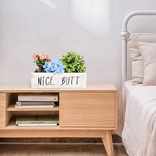 Pomeat Nice Butt Bathroom Decor Box, Bathroom Decor Storage Box Toilet Paper Holder for Home Decor (White)
