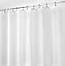 mDesign Heavy Duty Flat Weave Polyester Fabric Shower Curtain Liner - Weighted Bottom Hem/Reinforced Buttonholes for Master and Guest Bathroom - Machine Washable & Water Resistant - 72