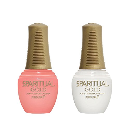 Bundle of Two Items: SpaRitual Gold Collection Nail Lacquer in Allure .5 oz with SpaRitual Gold Collection Top Coat .5 oz