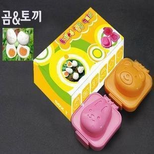 2Pcs/set Rabbit & Bear shaped Rice ball Making Mold Sushi Egg Rice Mods kit