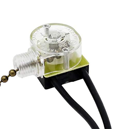Pull Chain Switch Zing Ear ZE-109 Ceiling Fan Switch Ceiling Fan Light Lamp Replacement 2 Pack Bronze - Thumbnail 3