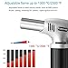 Cooking Torch Lighter Kitchen Butane Torch Cigar Lighter Culinary Torch Refillable Adjustable Flame Lighter with Safety Lock for DIY, Creme, Brulee, BBQ and Baking, BUTANE GAS NOT INCLUDED