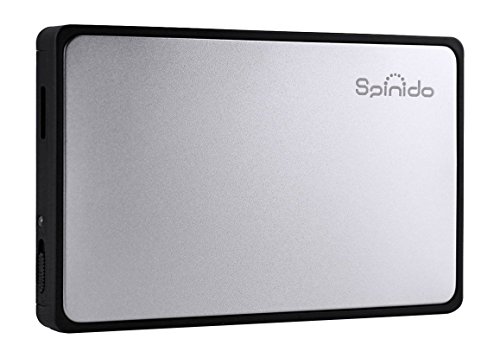 Spinido Hard Disk Enclosure Support UASP SATA III USB 3.0/2.0 Aluminum External Tool-Free Box and Mobile Device Optimized for 2.5
