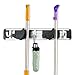 Homga Broom Mop Holder Organizer Garage Storage Hooks Multifunctional Wall Mounted Organizer Gardening Shed Tool Rack with 2 Position 3 Hooks