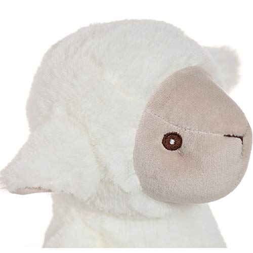 Apricot Lamb Toys Baby Boys & Girls Cozy Fuzzy Toy Animals Plush Lamb Stuffed Sheep (White, 14" x 4" x 5") - Thumbnail 4