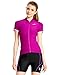 Baleaf Women's Space Dye Short Sleeve Cycling Jersey UPF 30+ Purple Size M