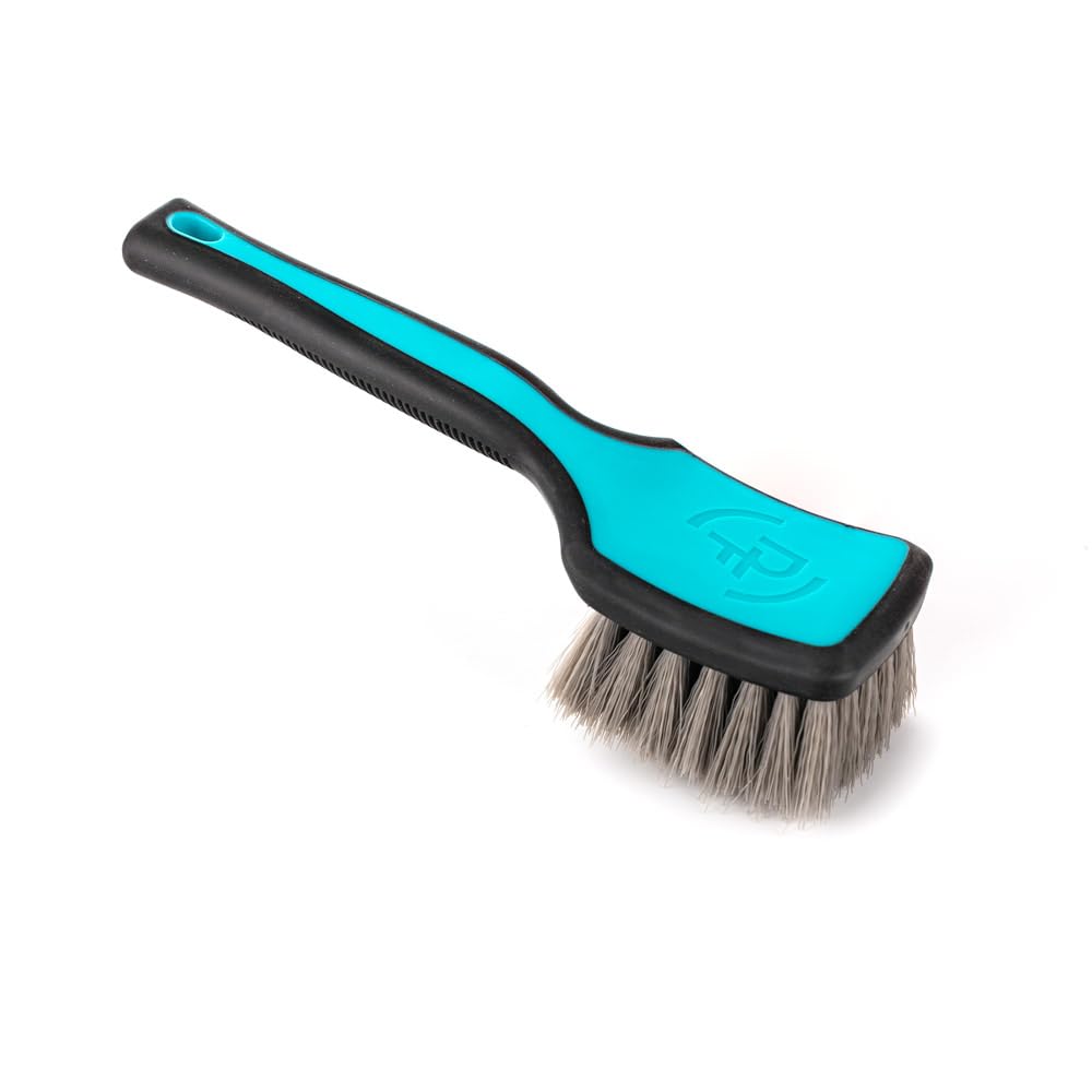 Photo 1 of Detail Factory - ProGrip XL Tire Brush - Ergonomic ProGrip Handle - Stiff Synthetic Bristles to Cut Through Grime - Octane Riptide