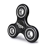 Spinner Fidget Toy Stress Reducer EDC Focus Relieves Anxiety Boredom ADHD Autism Portable High Speed Fidget Hand Spinner for Adult and Kid,Black