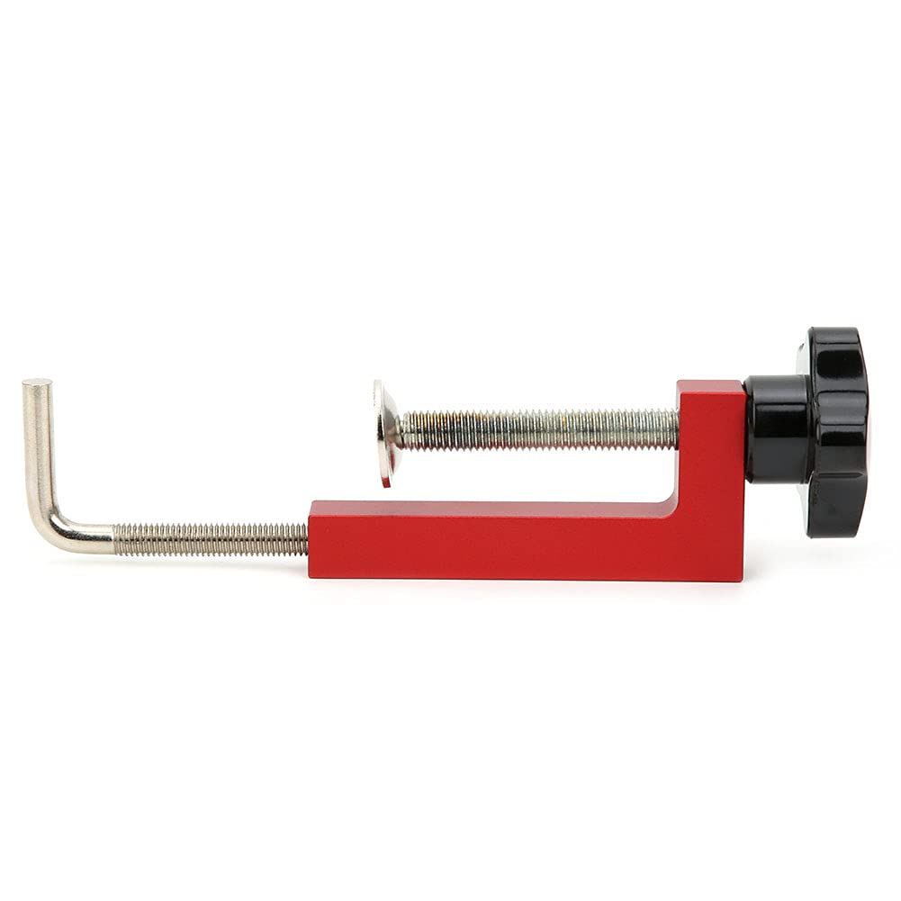 Woodworking G Clamp Adjustable Clamp Hand Operated Tool with Clamping Range 2.76-5.91in Universal Fence Clip for Woodworking Projects Red