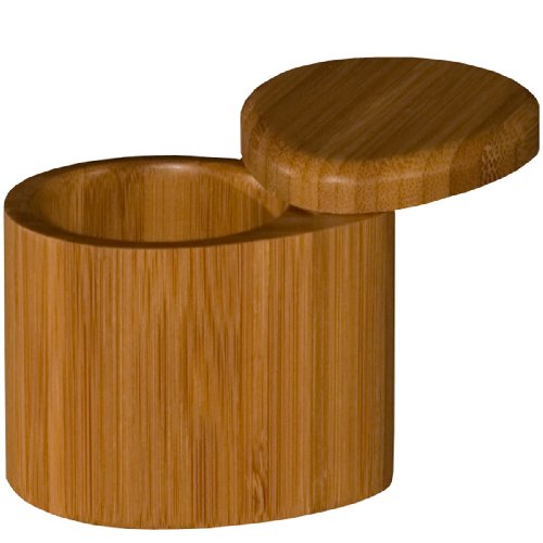 Totally Bamboo Small Salt Box, Bamboo Storage Box with Swivel Lid