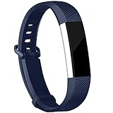 iGK Replacement Bands Compatible for Fitbit Alta and Fitbit Alta HR, Newest Adjustable Sport Strap Smartwatch Fitness Wristbands Navy Small
