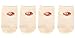 Mocsocs 4-pack Toe Topper Breathable No-Show LIGHT Mocha colored Half Socks (One Size)
