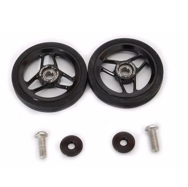 Stylish 56mm Easy Wheels for Brompton model 2023 Black