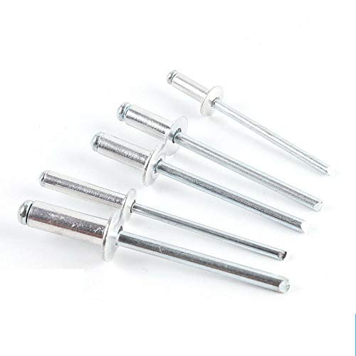 Rivets SUPERTOOL Aluminium Pop Rivets Large Flange, Open-End Dome Head Blind Rivets 2.4/3.2/4/4.8mm Pack of 50 (3.2 x 7 mm)