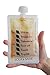Eco Pouch (8pk of 6oz) - Premium quality reusable food pouch dishwasher and freezer safe for easy cleaning perfect for homemade and organic baby food and kids smoothies