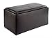 Convenience Concepts 143012 Sheridan Faux Leather Storage Bench with 2 Side Ottomans, Dark Espresso