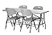 Sandusky Lee FPC182035 Resin Folding Chair with Molded Seat and Back, White (Pack of 4)