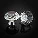 3S 10pcs 40mm Crystal Glass Diamond Shape Cabinet Knob Drawer Pull Handle Come with 2 Kinds Size of Screws