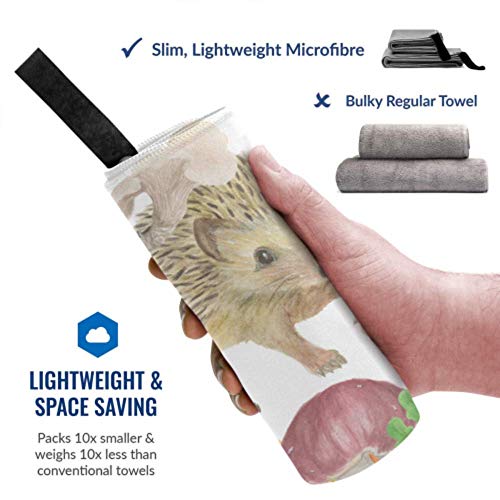 NA-Hedgehogs-And-Cherries-2-Pack-Microfiber-Beach-Towels-Fashion-Beach-Towel-Set-Fast-Drying-Best-For-Gym-Travel-Backpacking-Yoga-Fitnes