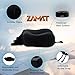 ZAMAT Breathable & Comfortable Memory Foam Travel Pillow, Adjustable Travel Neck Pillow for Airplane Travel, 360° Stable Neck Support Airplane Pillow with Soft Velour Cover, Portable Bag (Dark Black)