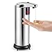 Cakie Soap Dispenser, Touchless Automatic Soap Dispenser, Infrared Motion Sensor Stainless Steel Dish Liquid Hands-Free Auto Hand Soap Dispenser, Upgraded Waterproof Base