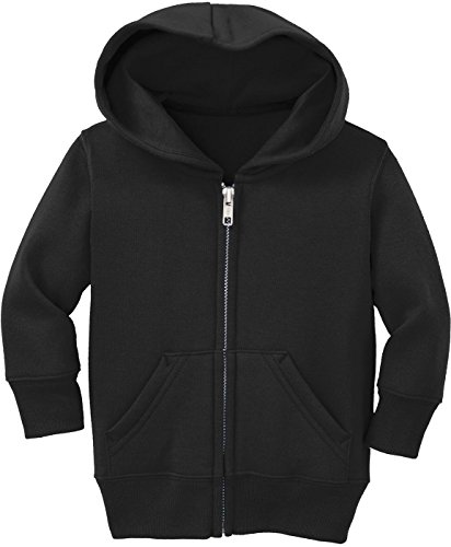 Precious Cargo unisex-baby Full Zip Hooded Sweatshirt 18M Jet Black