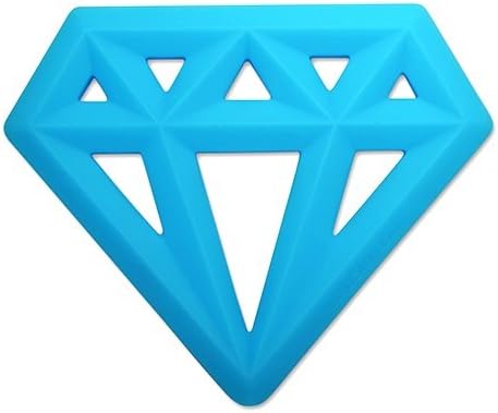 Little Standout Baby Teething + Infant Teething Toys, 100% Silicone Teether, BPA Free Chew Toys for Babies: The Natural Alternative to Baby Teething Tablets for Teething Relief - Diamond Blue